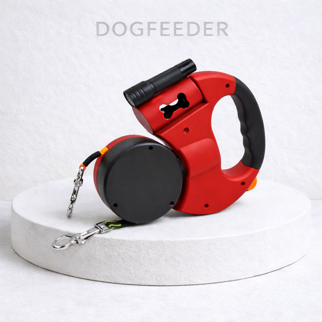 Laisse double avec lumière led